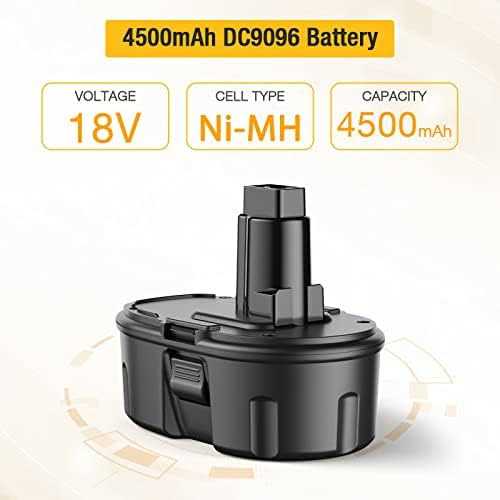 FirstPower 4.5Ah 18V DC9096 DC9098 Replacement Battery Compatible with Dewalt 18V XPR Cordless Power Tools DC9096 DC9098 DC9099 DW9095 DW9096 - Image 3