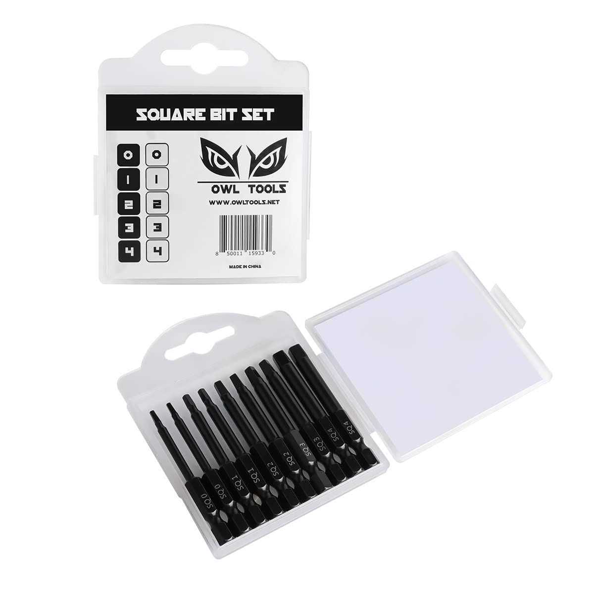 Robertson Square Drill Bit Set Square Screwdriver Bit Sizes #0, 1, 2, 3, and #4 - Image 5