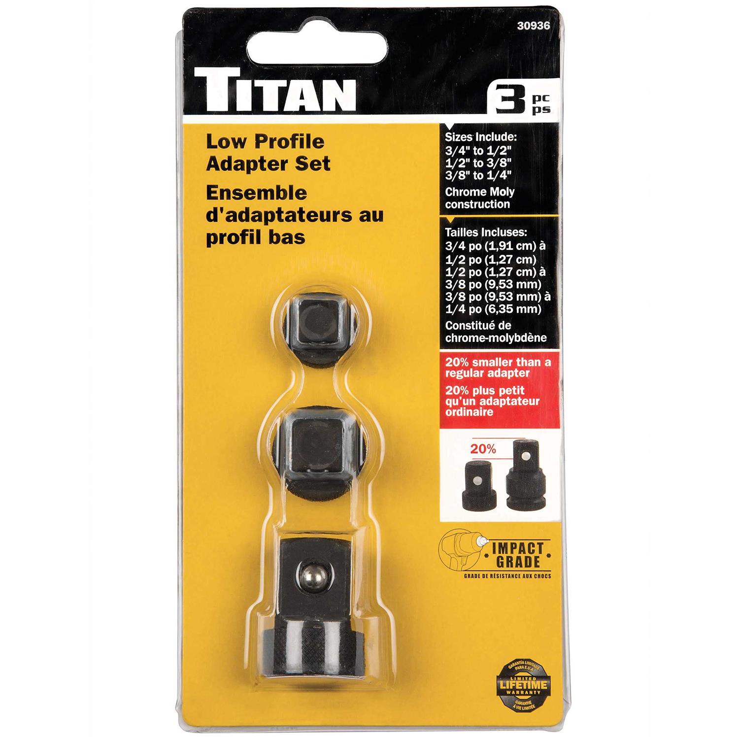 Titan 30936 3-Pc Low Profile Adapter Set - Image 4