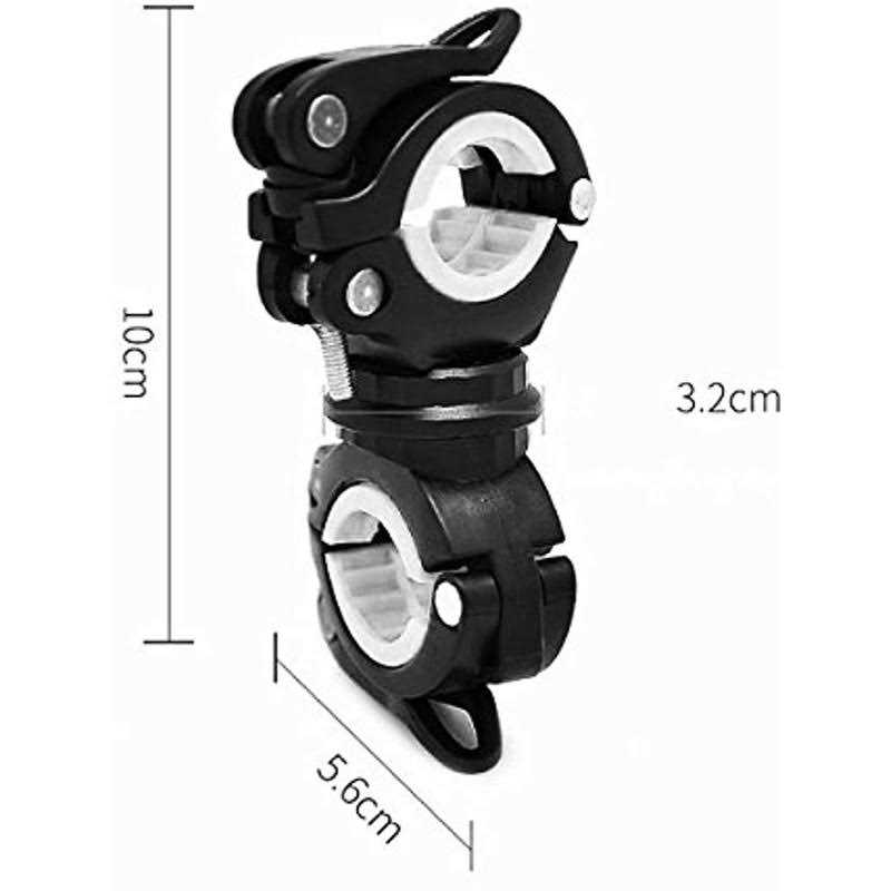 Vonpri Flashlight Holder Mount Bicycle Mounting Bracket Flashlight Holder Torch Clip 360 Rotation - Image 3