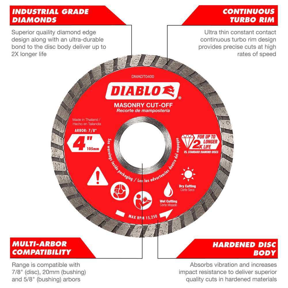 Diablo 6 in. Diamond Segmented Cut-Off Discs DMADS0600 - Image 5