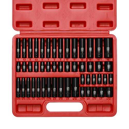 EMENTOL 50PCS 1/4 Drive Deep And Shallow Impact Socket Set - Image 5