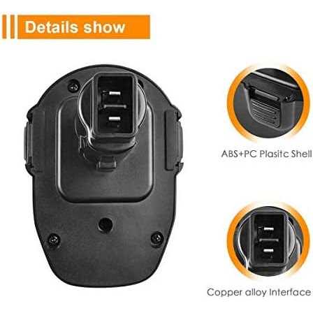 Upgraded 3500mAh 2Pack 14.4V Replacement Battery for Black & Decker Firestorm PS140 14.4 Volt PS3600 FS1462F CRS144 Pod Style Power Tool Battery - Image 3