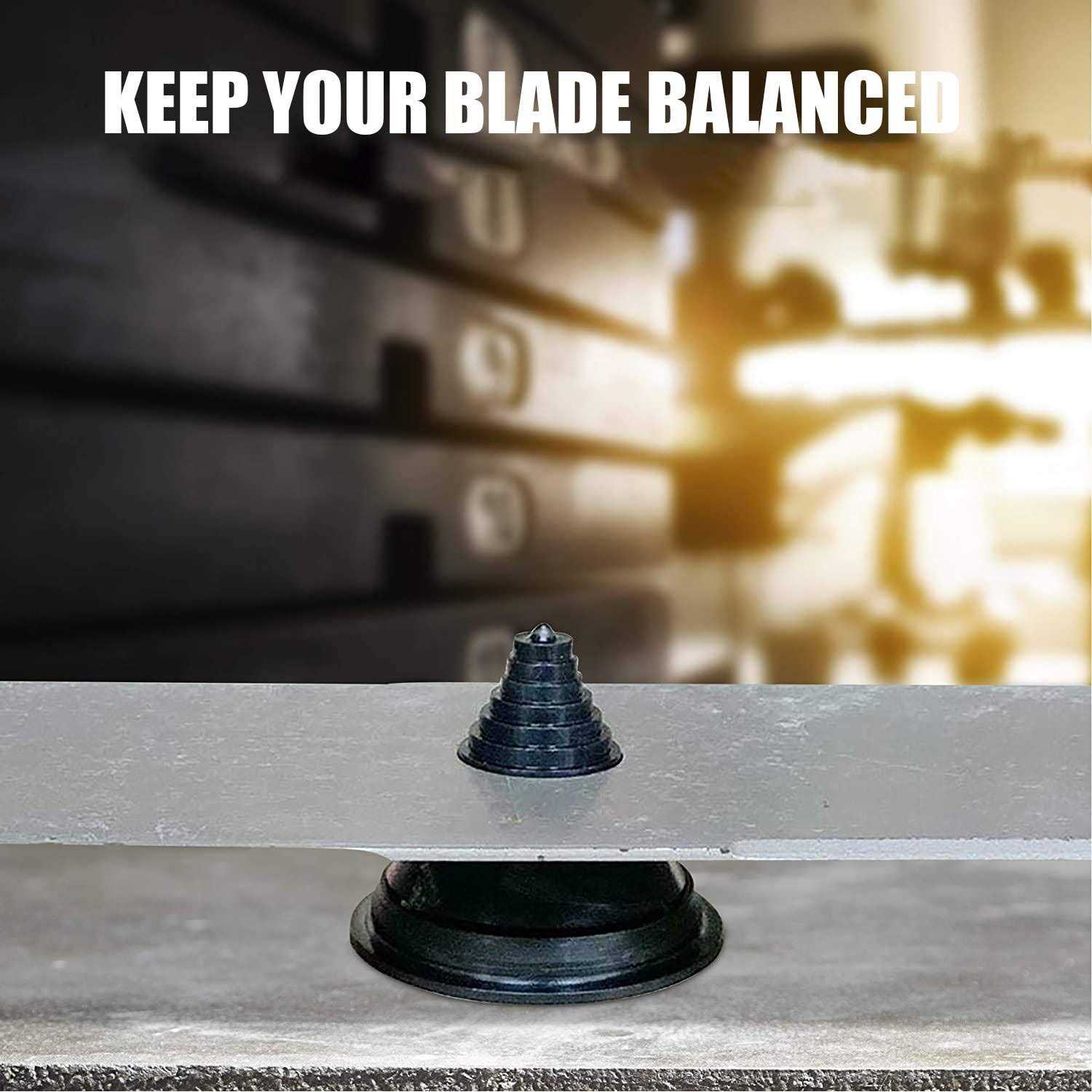 LawnMower Blade Sharpener with Steel Backing 3Pack,Universal Multi-Sharp Rotary Lawn Mower Blade Sharpener and Free Balancer for Any Power Hand - Image 2