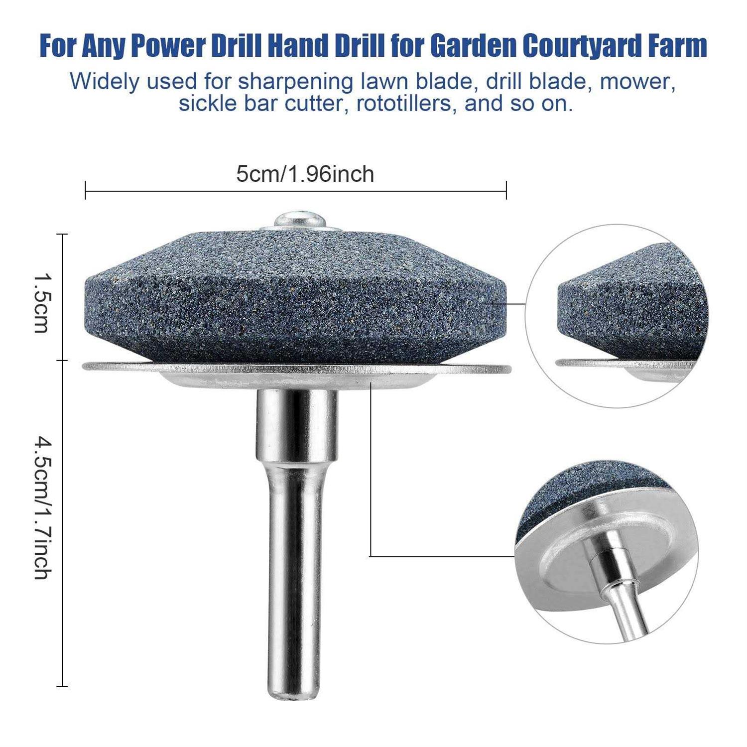 LawnMower Blade Sharpener with Steel Backing 3Pack,Universal Multi-Sharp Rotary Lawn Mower Blade Sharpener and Free Balancer for Any Power Hand - Image 4