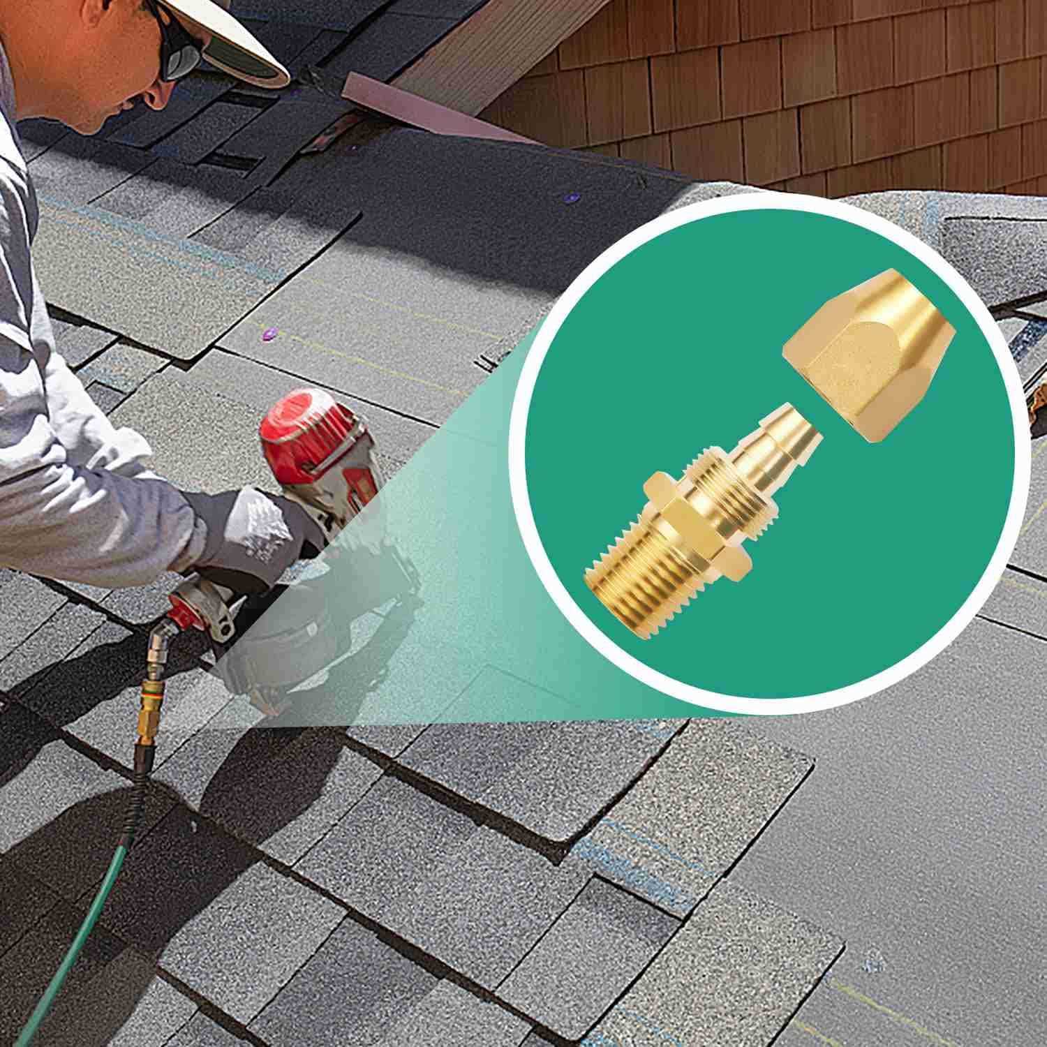 Pronese Premium Solid Brass Pneumatics Reusable Pu Hose-end Repair Fitting - Image 5