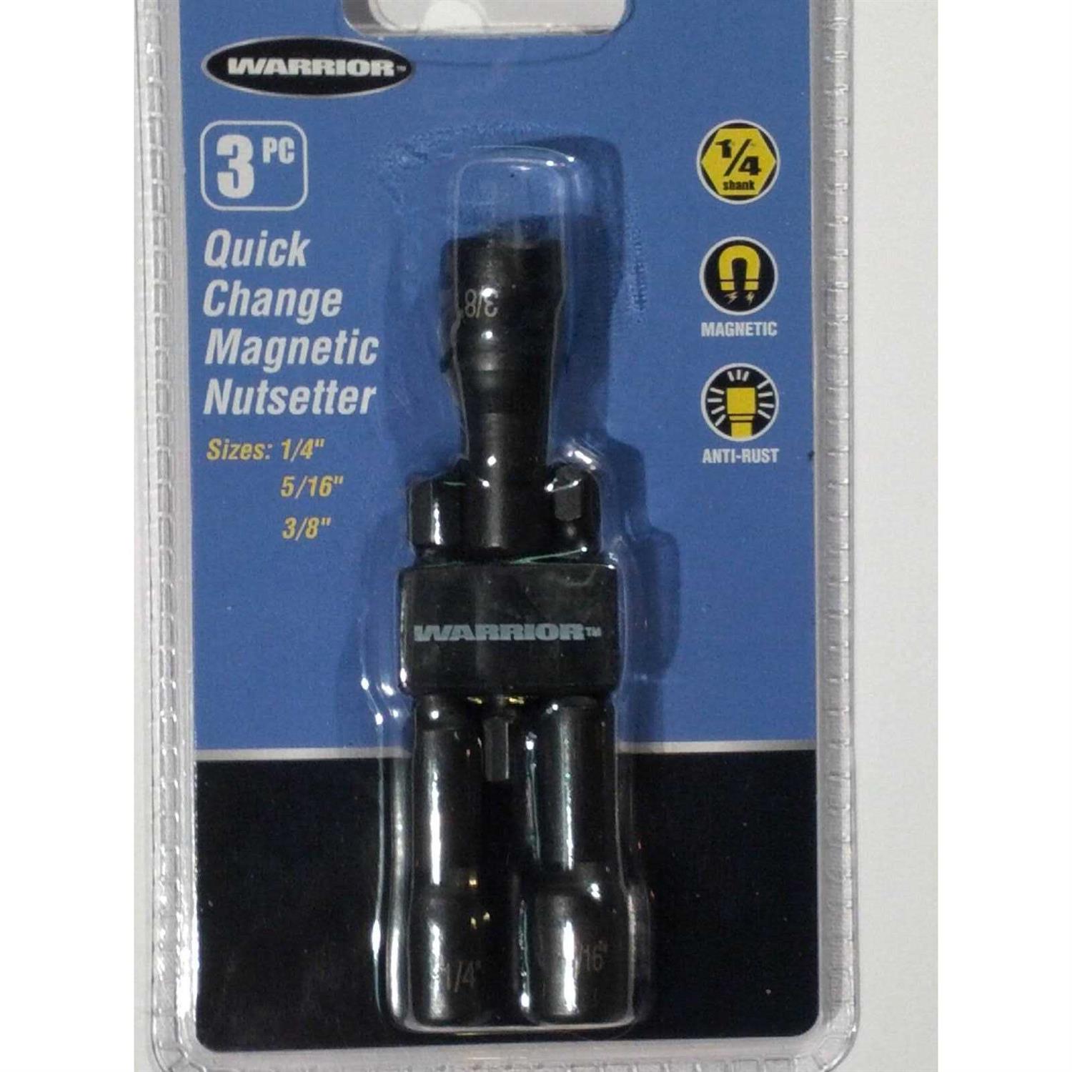 Warrior SAE Quick Release Magnetic Nut Setter Set - Image 3
