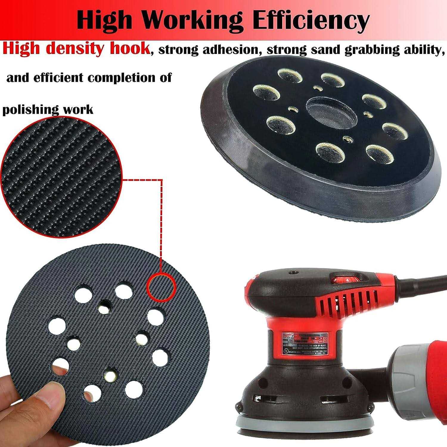 5 Inch 8 Hole Replacement Sander Pad for Milwaukee 6021-21, 6034-21 2648-20, 2648-21 Random Orbit Sanders - Image 4