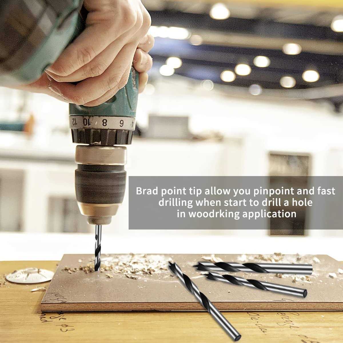 OWL TOOLS Brad Point Wood Drill Bit Set Carpenters Quality - Image 4