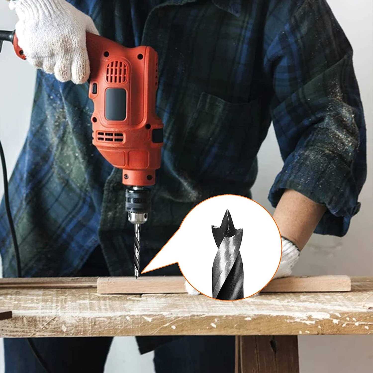 OWL TOOLS Brad Point Wood Drill Bit Set Carpenters Quality - Image 4