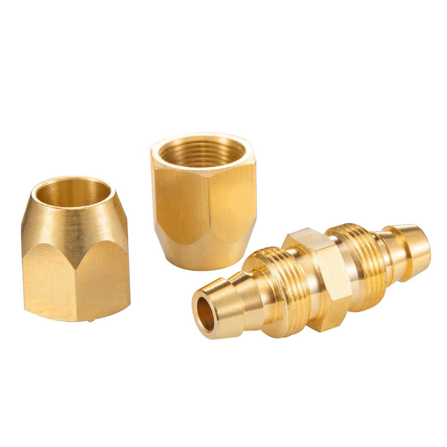 Breezliy Soild Brass Air Reusable Hose Splicer For 1/4-Inch ID Hose,Hose Air Hose Repair Fitting - Image 3