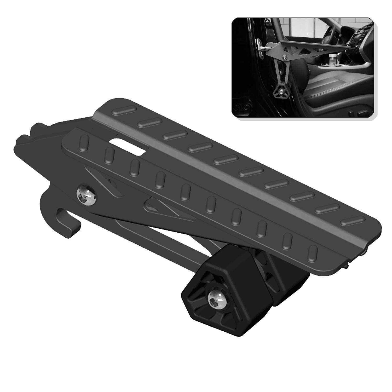 Cowvie Foldable Car Door Step Stand Pedal Access to Vehicle's Top Roof Both Feet Stand Pedal Ladder for Most SUV Truck Jeep - Image 5
