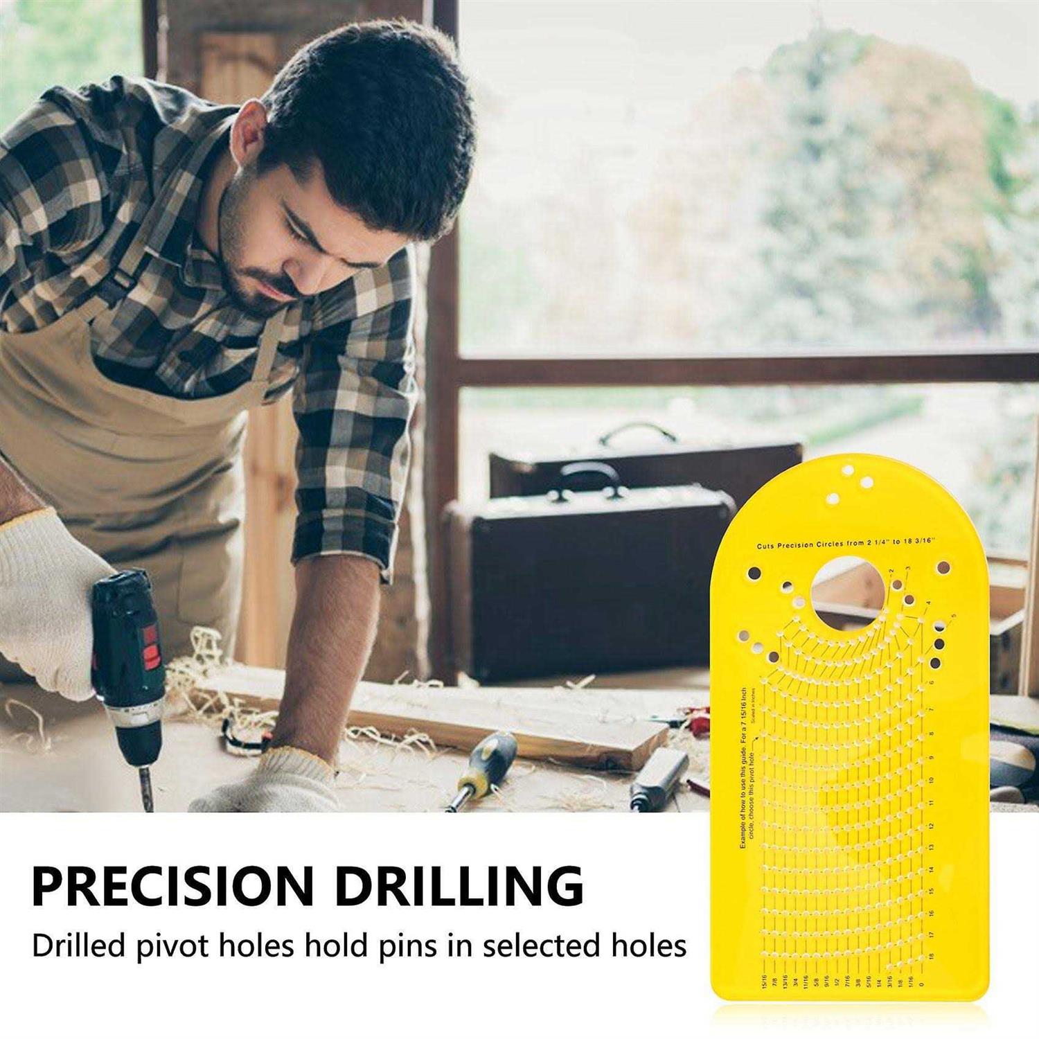 Bakelite High Hardness Cutting Jig 200J Model Circle Cutting Jig for Plunge Router, Yellow - Image 4