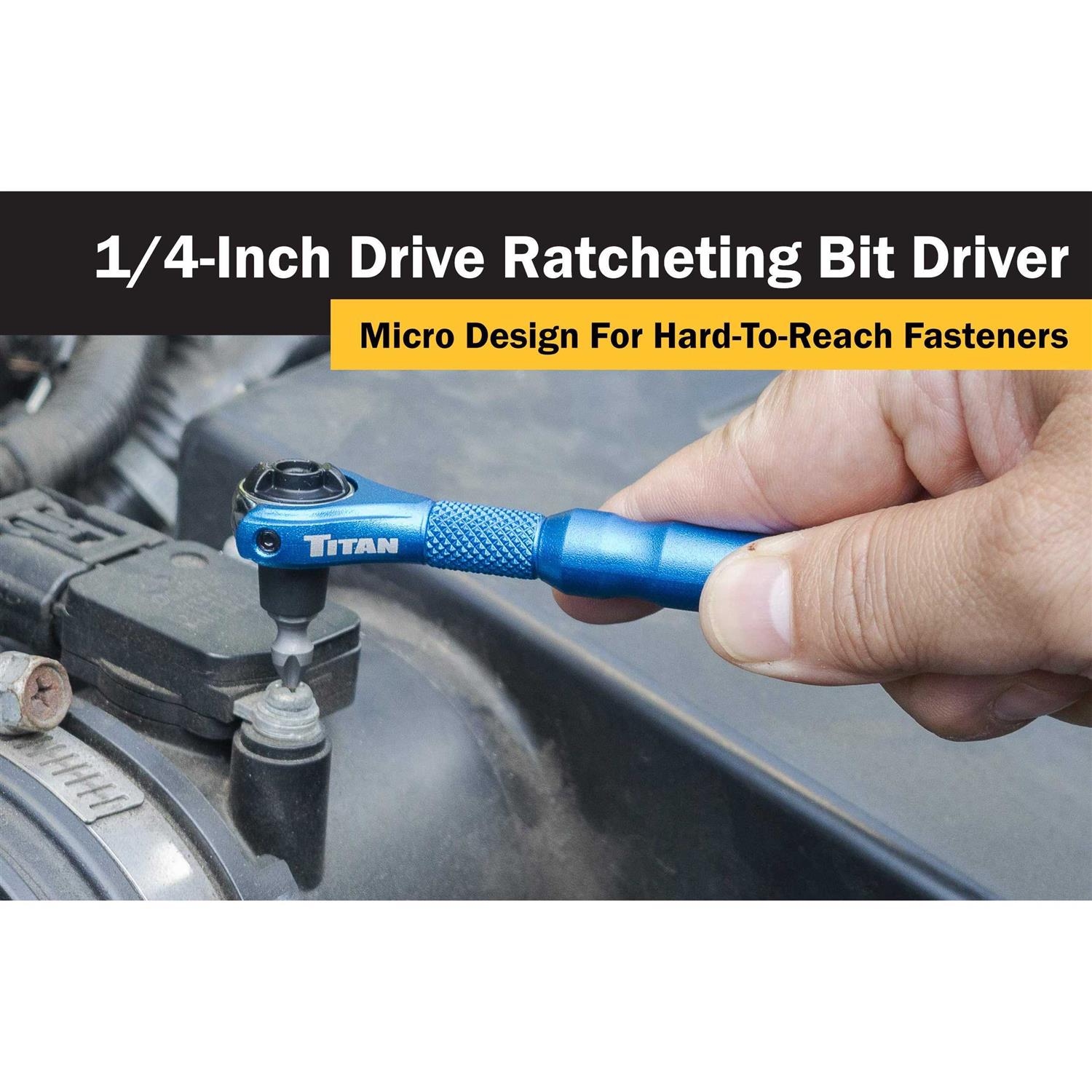 Titan Tools 11317 1/4 Drive Swivel Head Micro Bit Driver - Image 4