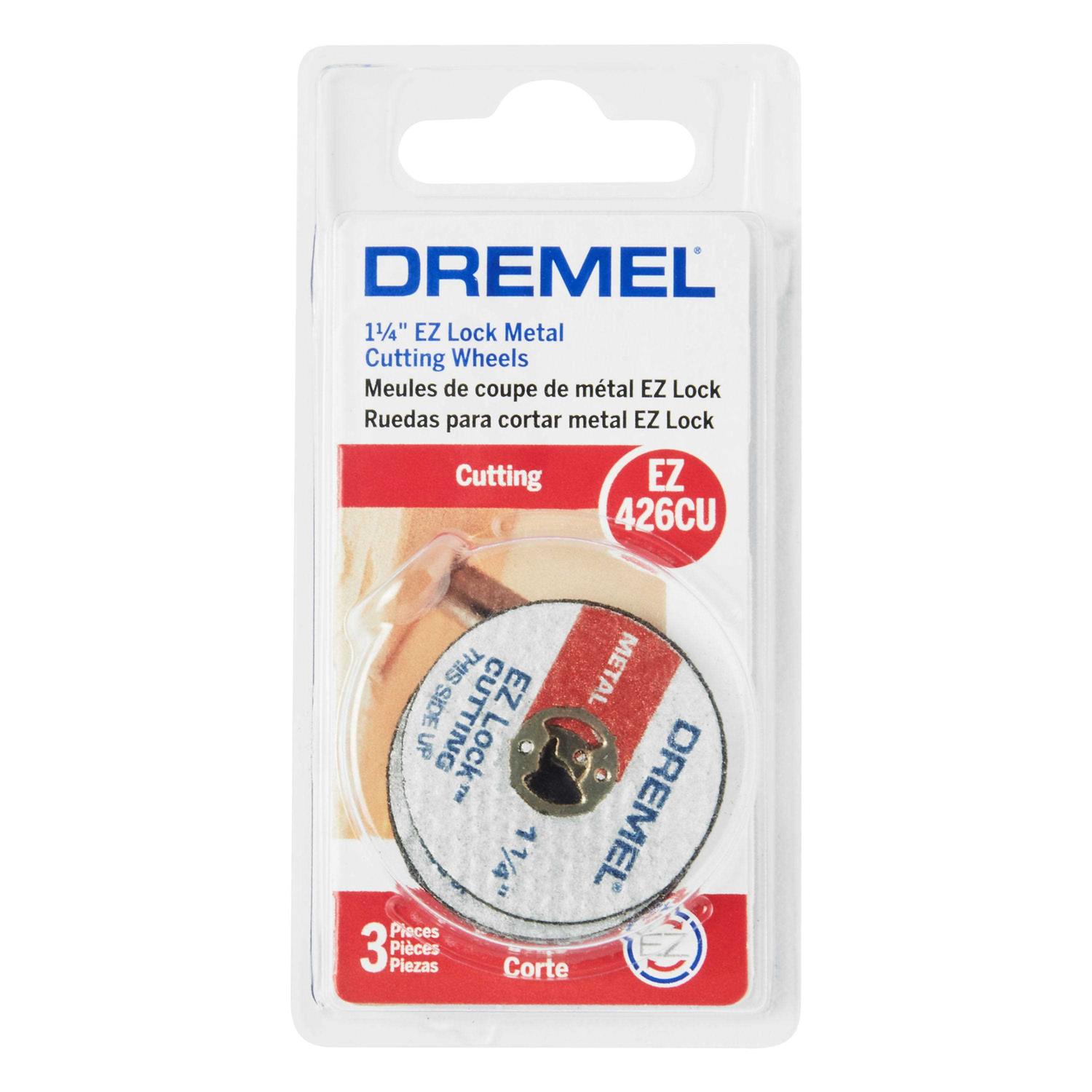 Dremel ez426cu EZ Lock 1-1/4 inch Metal Wheel for Rotary Tools, 3 Pack, for Cutting Wood, Plastic and Metal - Image 5