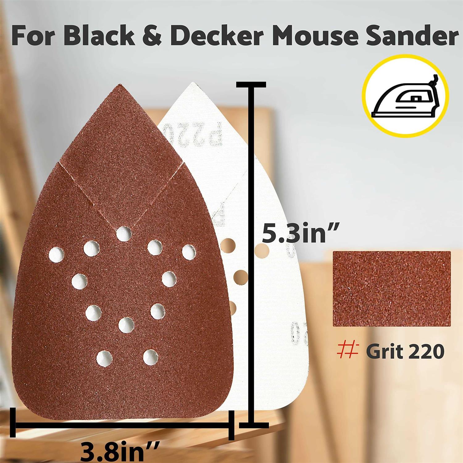 s&f stead & fast Mouse sander sandpaper grit for black and decker sander 25 pcs - Image 5