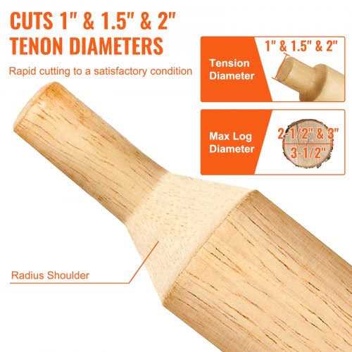 VEVOR Tenon Cutter 1/25.4mm & 2/50.8mm Dual Straight Blades & Button Screws Home Master Kit - Image 5