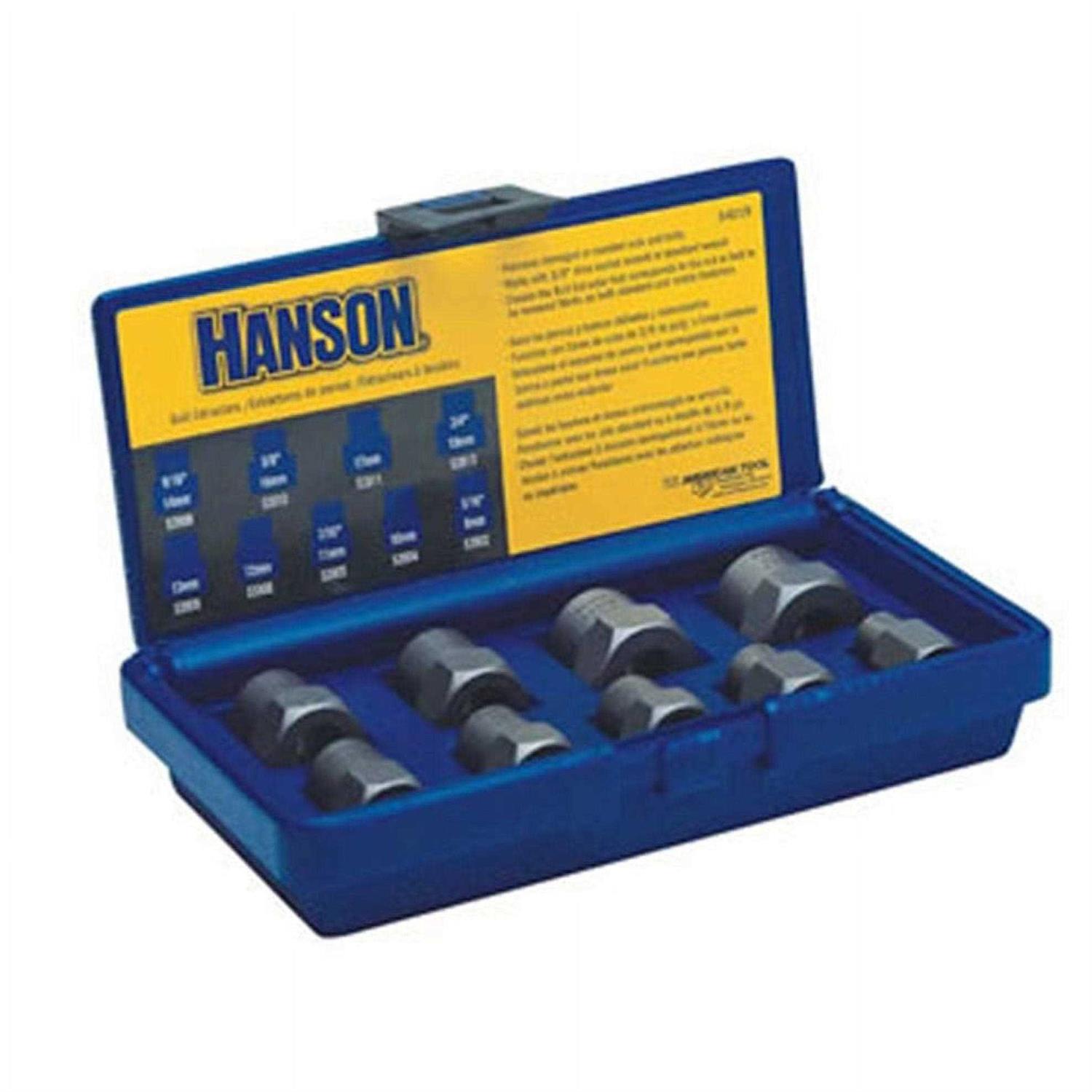 Irwin Hanson 54019 9 Piece Metric Bolt Extractor Set