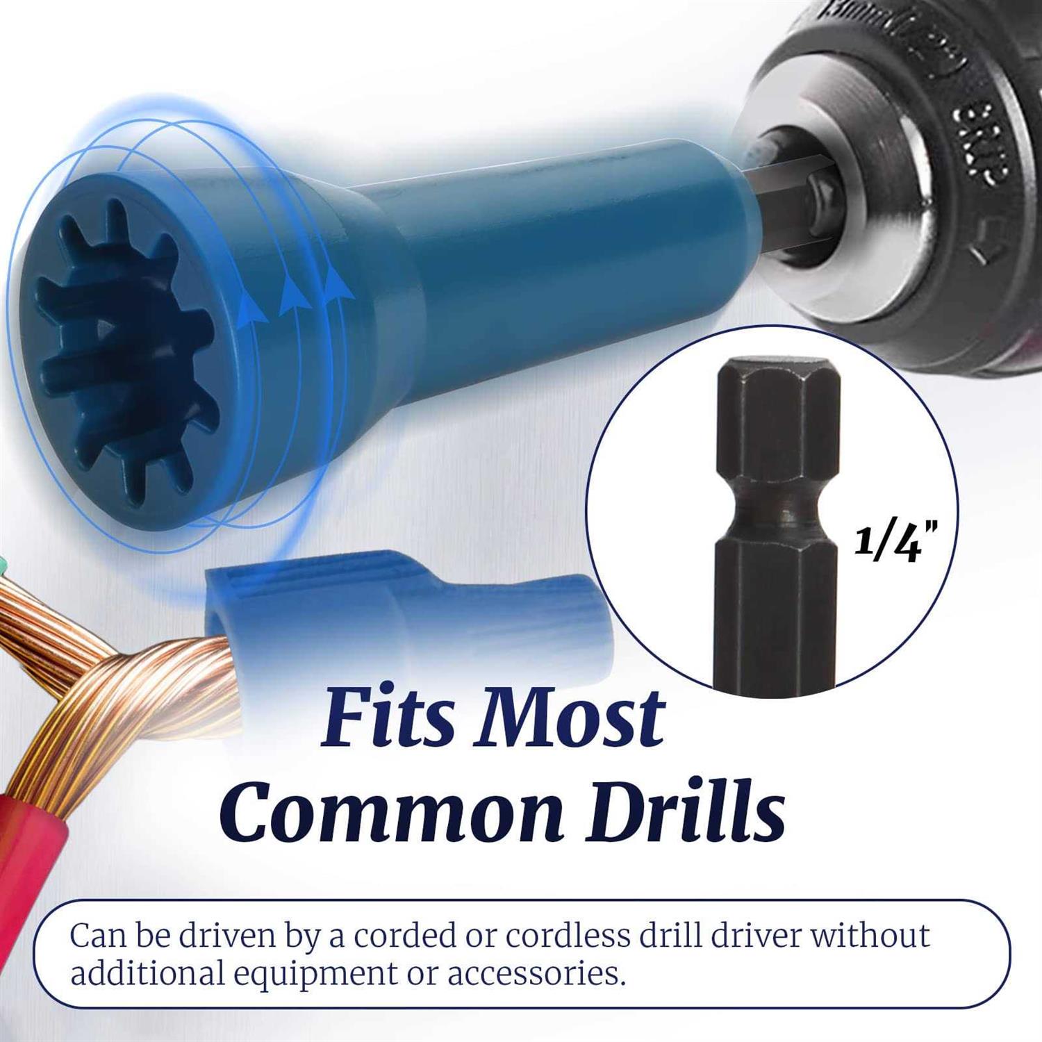 Wire Nut Twister, Wire Twister Tool, Wire Twisting Tool & Spin Twisting Wire Connector Socket, Wire Twister Tool for Drill and Wire Connector Driver - Image 5