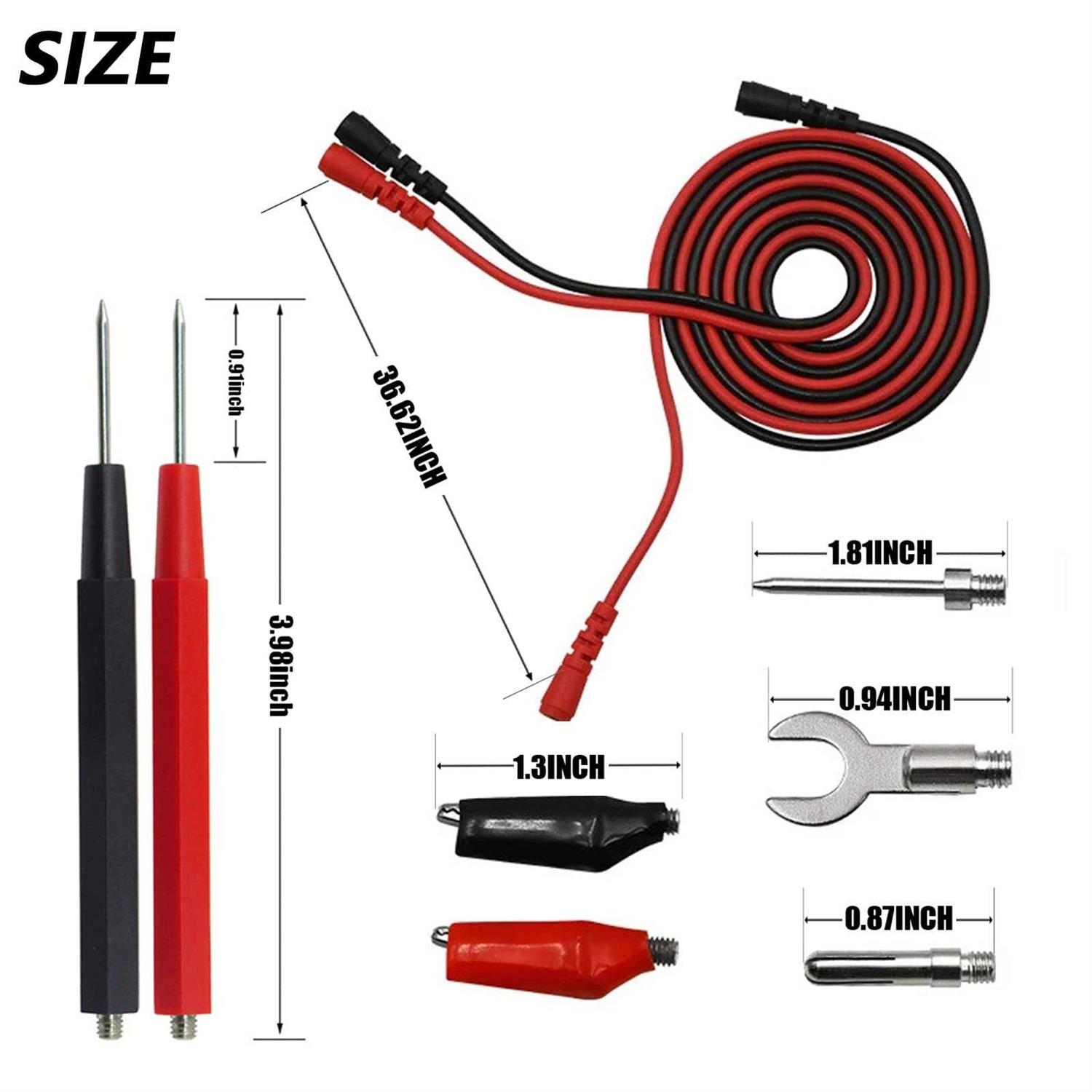 Premium 16 in 1 Multimeter Test Leads Kit Digital Probes & Leads Set with Replaceable Testing Pen - Image 2