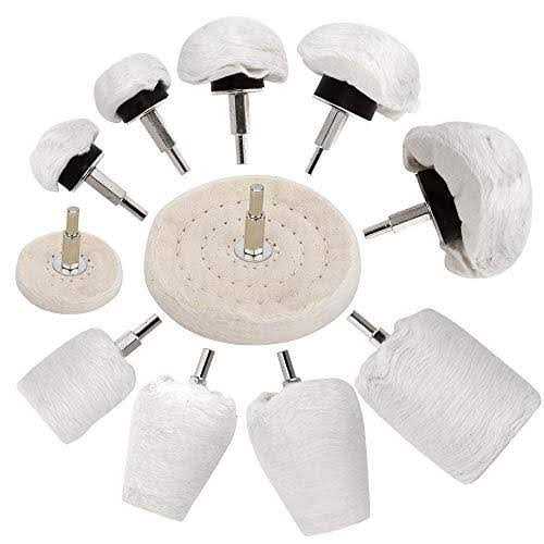Benavvy 11pcs Buffing Wheel for Drill Polishing Ball for Drill with 0.25 Hex Shafts - Image 3