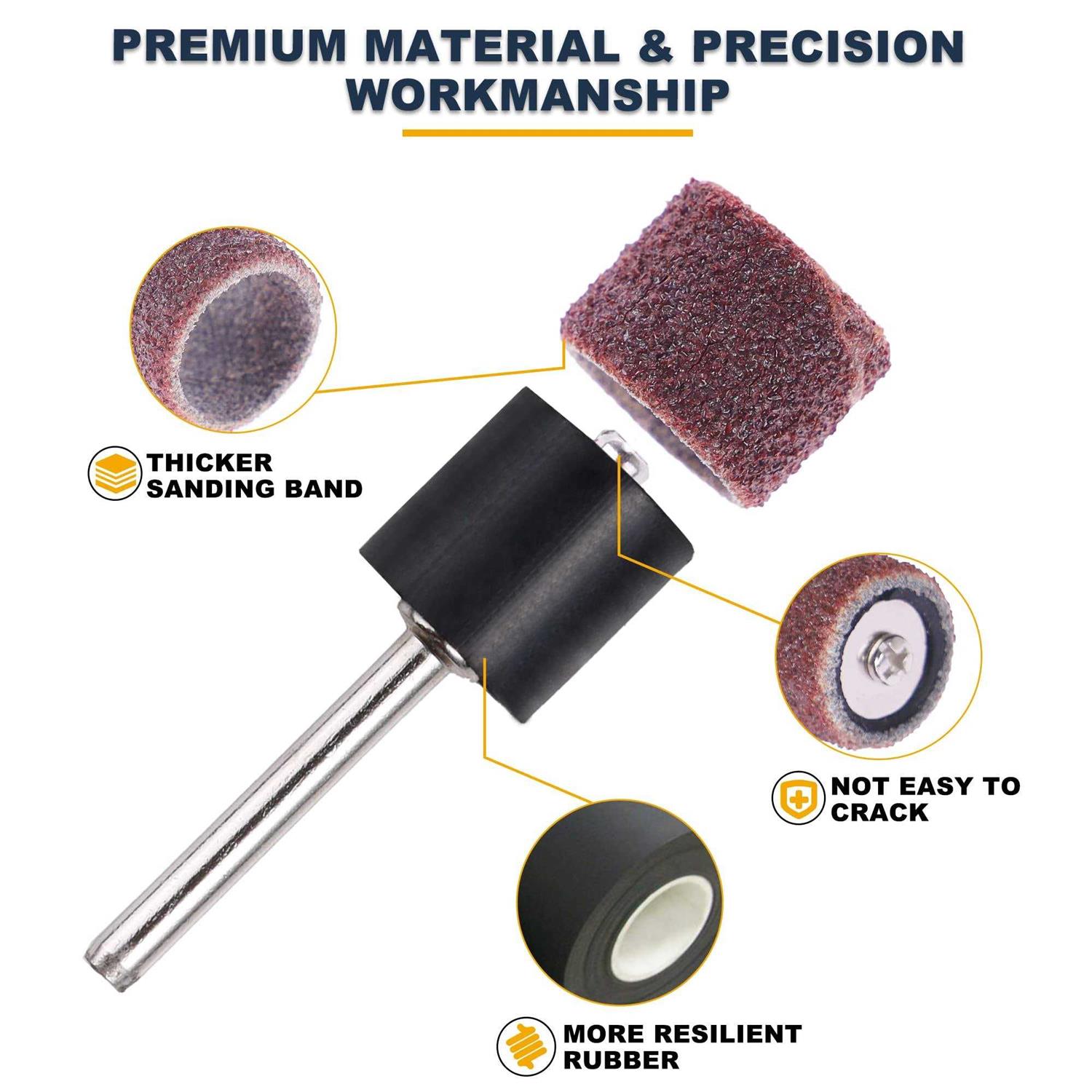 Rotary Tool Accessories Kit,Craftforce 452pcs Accessories Kit Compatible with 1/8 Shank Dremel Tool & Flex Shaft Grinder for Easy Cutting Grinding - Image 4