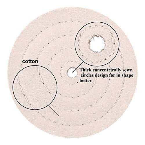 SCOTTCHEN Extra Thick Buffing Polishing Wheel 6 inch for Bench Grinder Tool with 1/2 Arbor Hole 2 PCS - Image 5