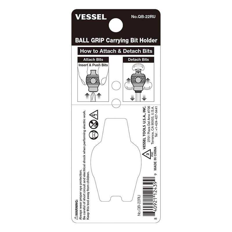 Vessel Ball Grip Carrying Bit Holder QB22RU - Image 4