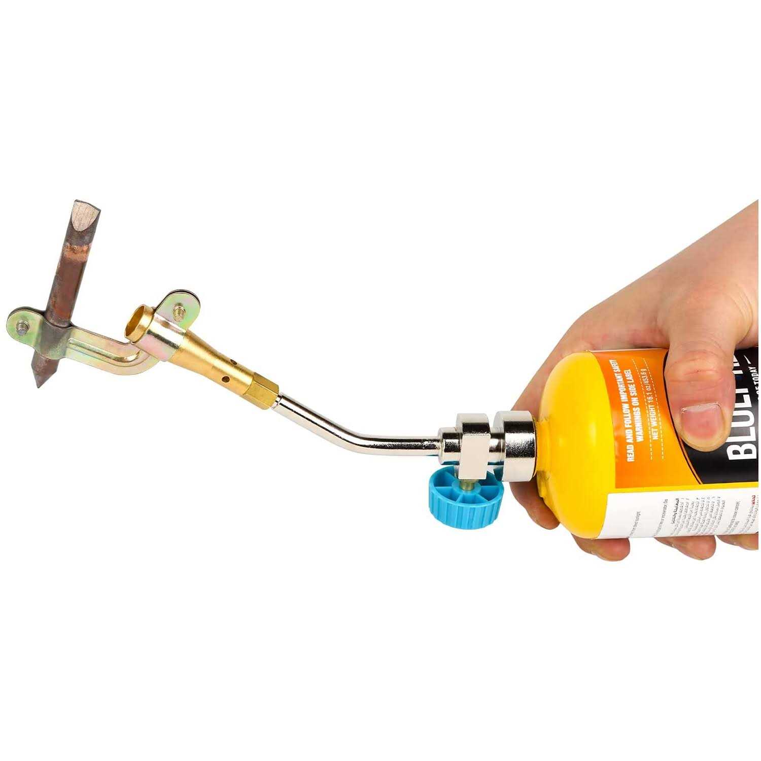 Bluefire BTM-7020-K Solid Brass Pencil Flame Gas Welding Torch Head with MAPP Gas Kit - Image 3