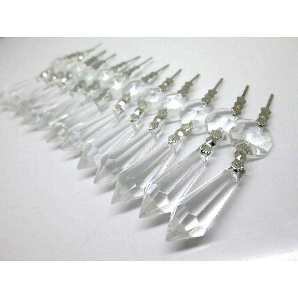 Bronagrand 38mm Replacement Clear Chandelier Icicle Crystal Prisms Octogan Crystal Bead for Lamp Decoration - Image 5