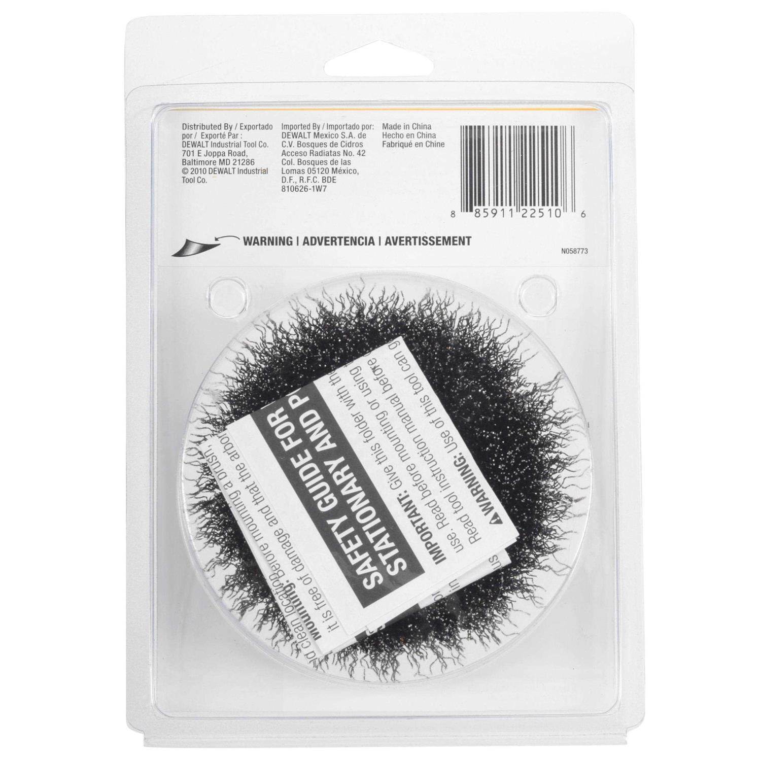 Dewalt DW49101 4 x 5/8-11 Hp .014 Carbon Crimp Wire Cup Brush - Image 4