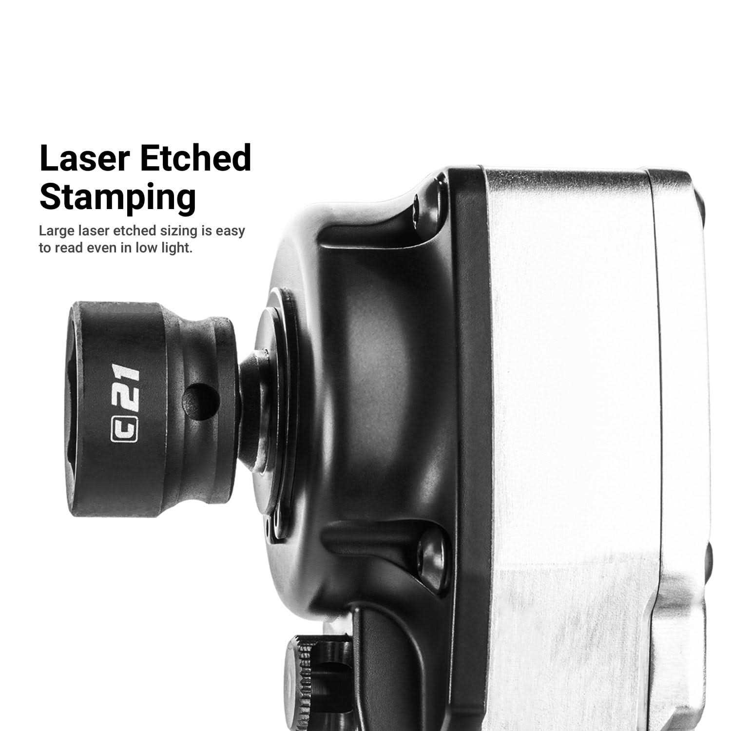 Capri Tools 3/8 in. Drive Stubby Impact Socket Set CP53450 - Image 4