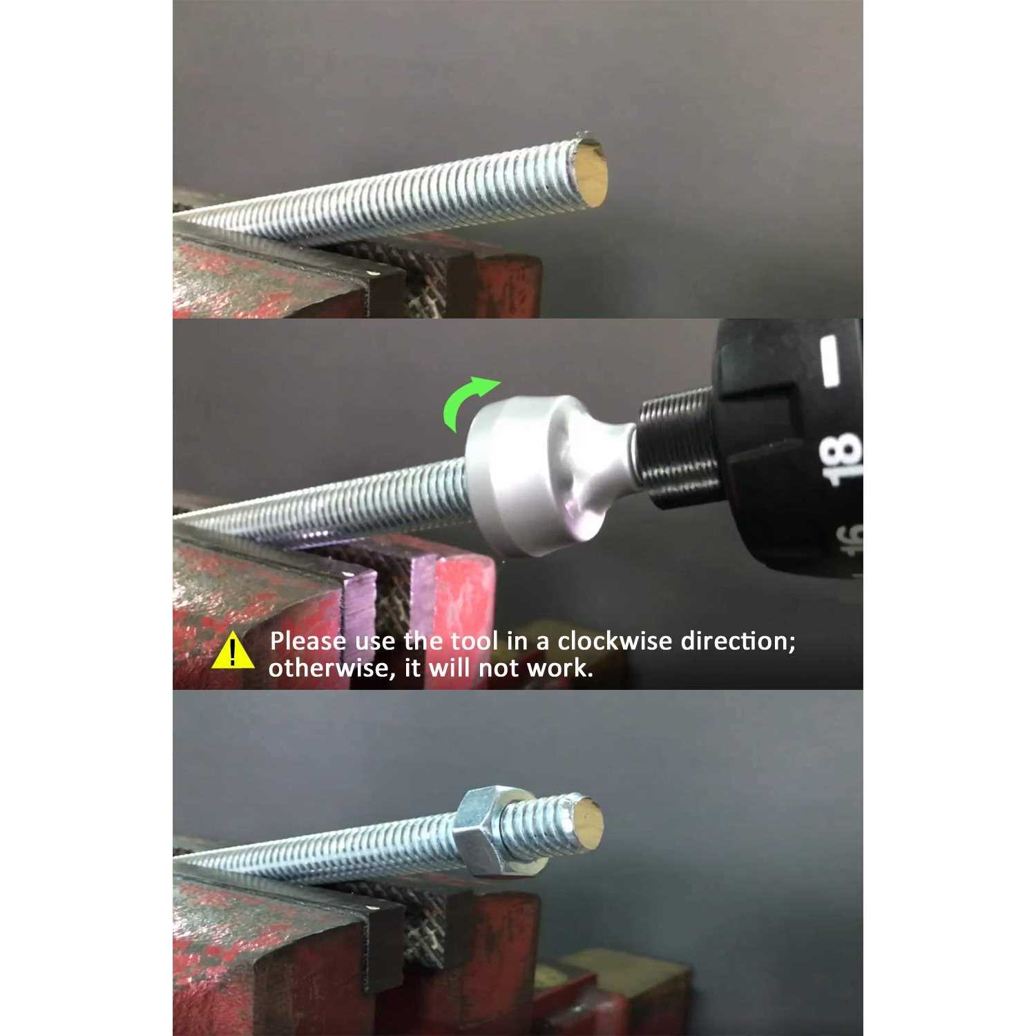 ORXPLUS Tools Deburring External Chamfer Tool, Tungsten Blade, Deburring Drill Bit, Remove Burr Tools Suitable on Stainless Rod, Thread and Pipe - Image 4