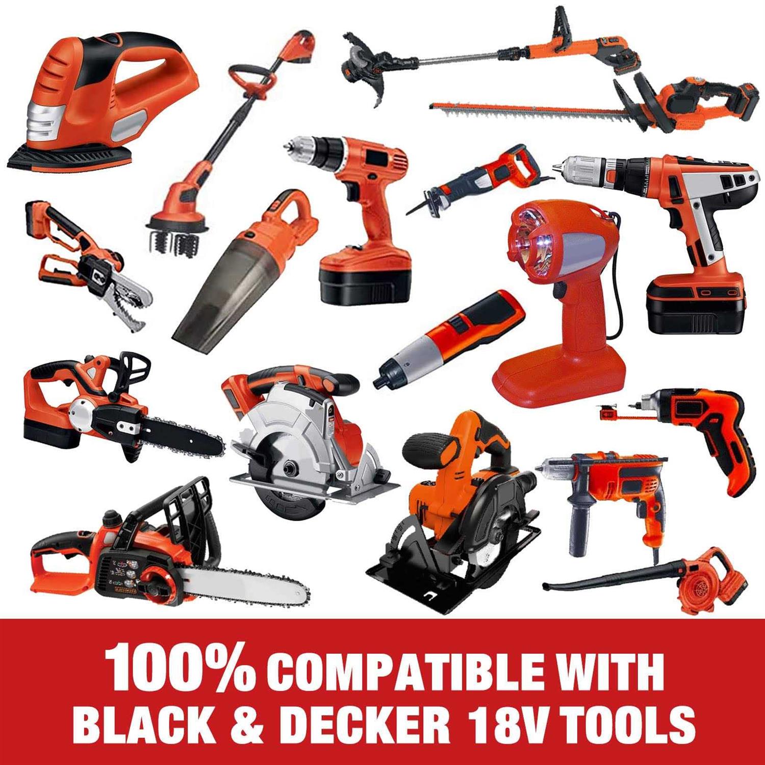 DSANKE 2pack DSANKE replacement for black and decker 18 volt 3.0ah lithium-ion Battery for 244760-00 HPB18 Battery a1718 a18 a18e hp - Image 5