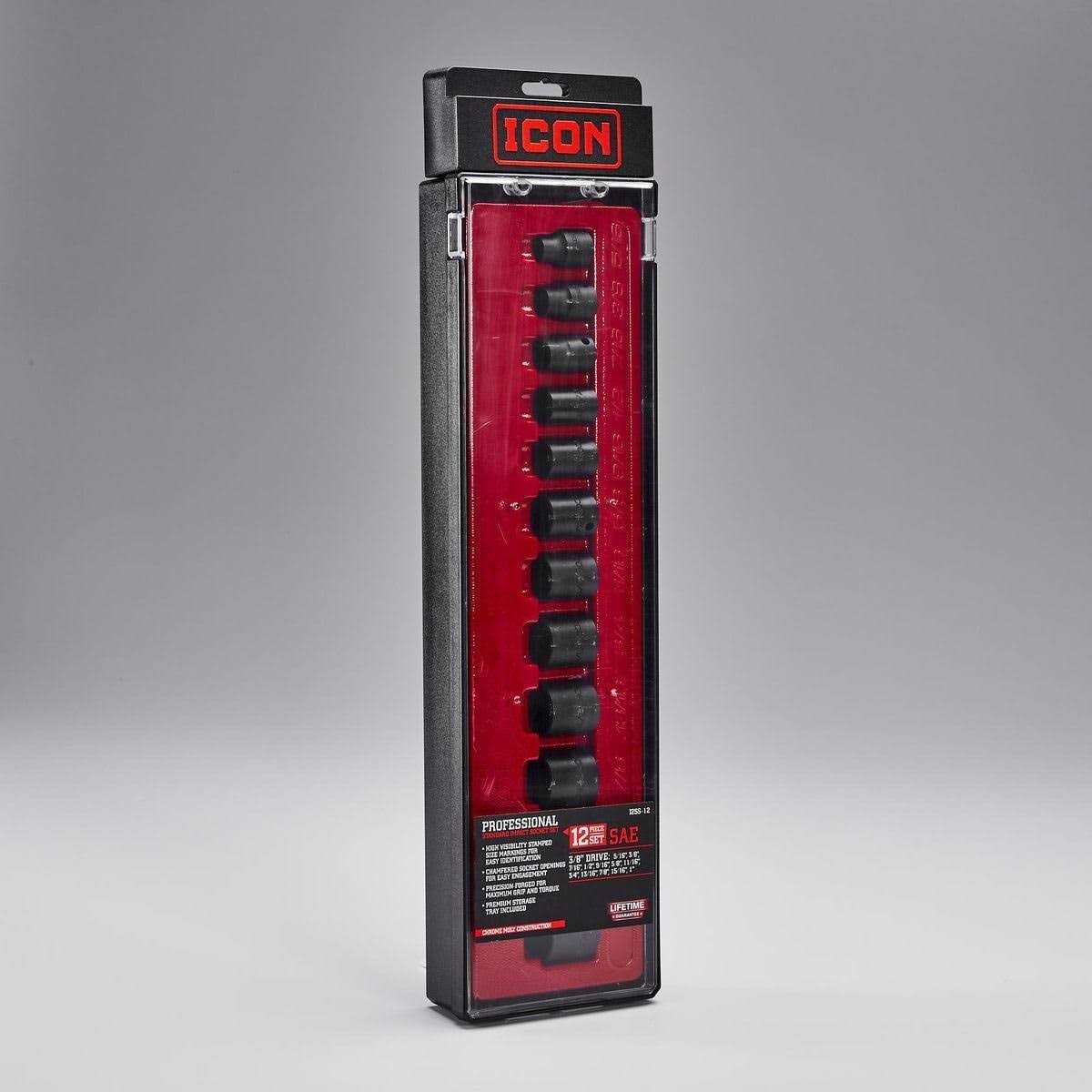 Icon 3/8 in. Drive SAE Professional Impact Socket Set - Image 4