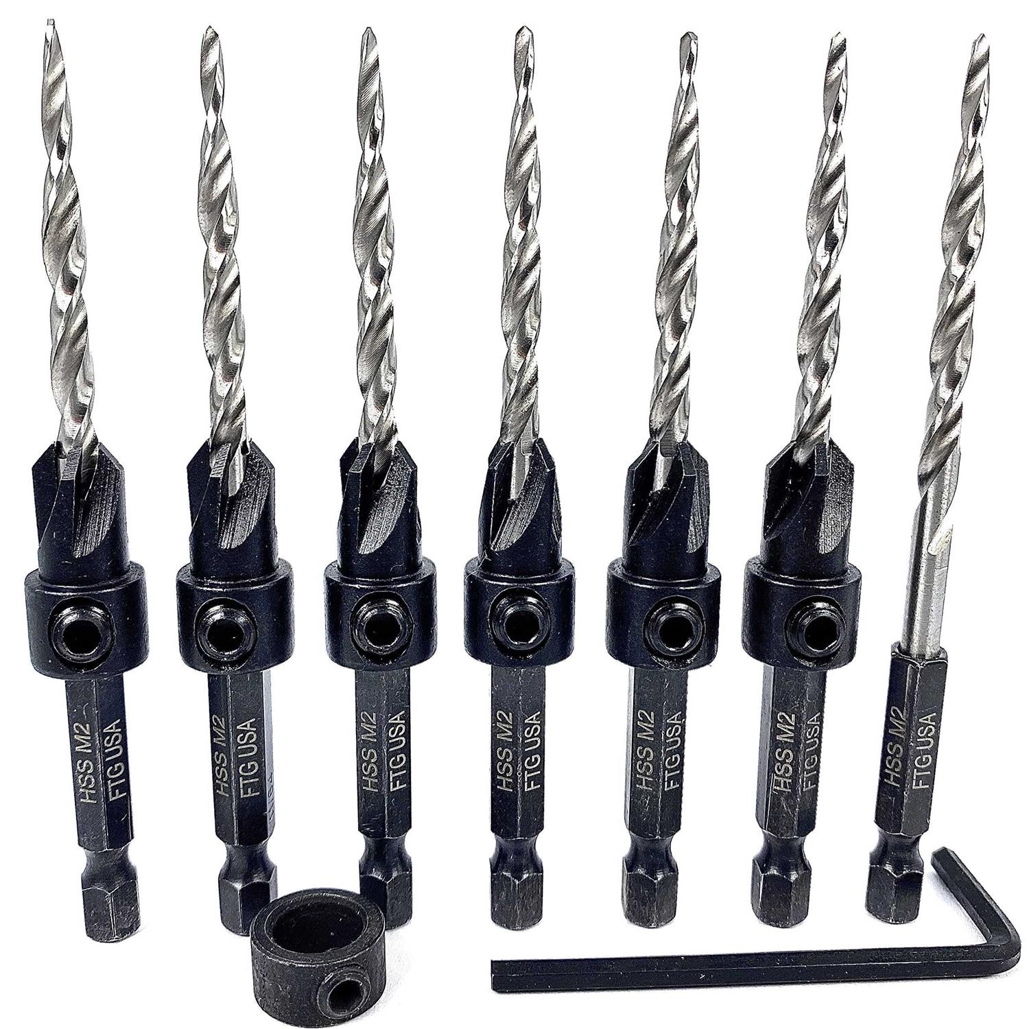 Ftg USA Countersink Drill Bit Set 6 Pc Wood Countersink Drill Bit - Image 5