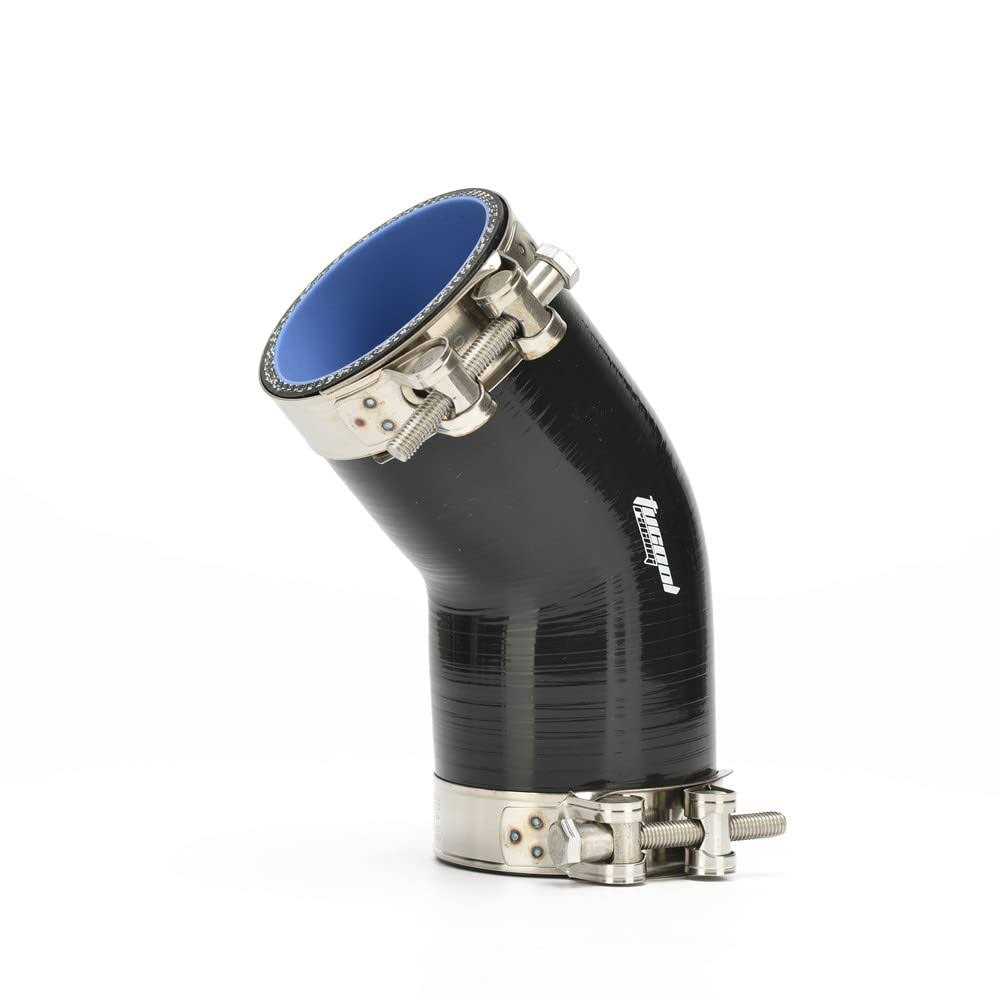 Tucool Racing Universal 4-Ply High Performance 45 Degree Elbow Coupler Silicone Hose Turbo Intercooler Intake Piping Length 102mm Thickness 5mm - Image 3