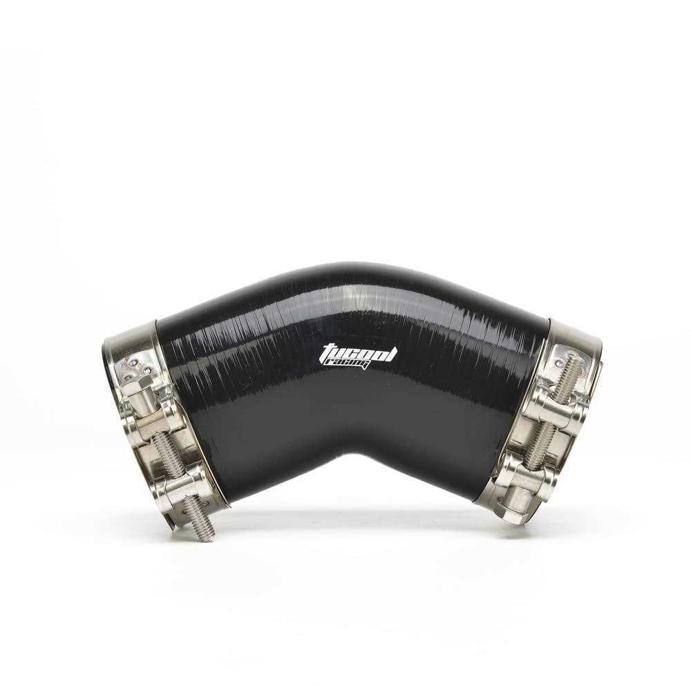 Tucool Racing Universal 4-Ply High Performance 45 Degree Elbow Coupler Silicone Hose Turbo Intercooler Intake Piping Length 102mm Thickness 5mm - Image 5