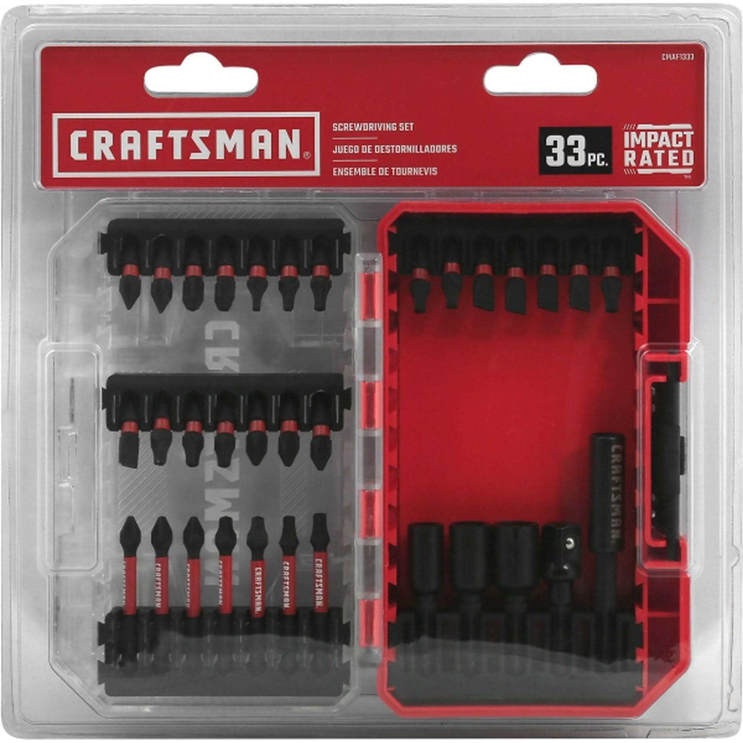 Craftsman Impact Rated Driver Bit Set Black Oxide 33 pc