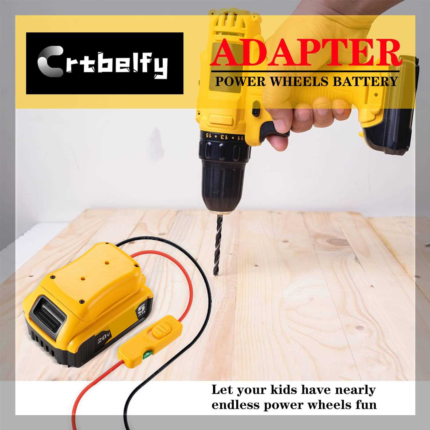 Upgraded 20V Battery Adapter for Dewalt 20V Battery Adapter All-in-one Design of The Fuse and Switch Power Tool Battery Converter Kit 14 Gauge - Image 4