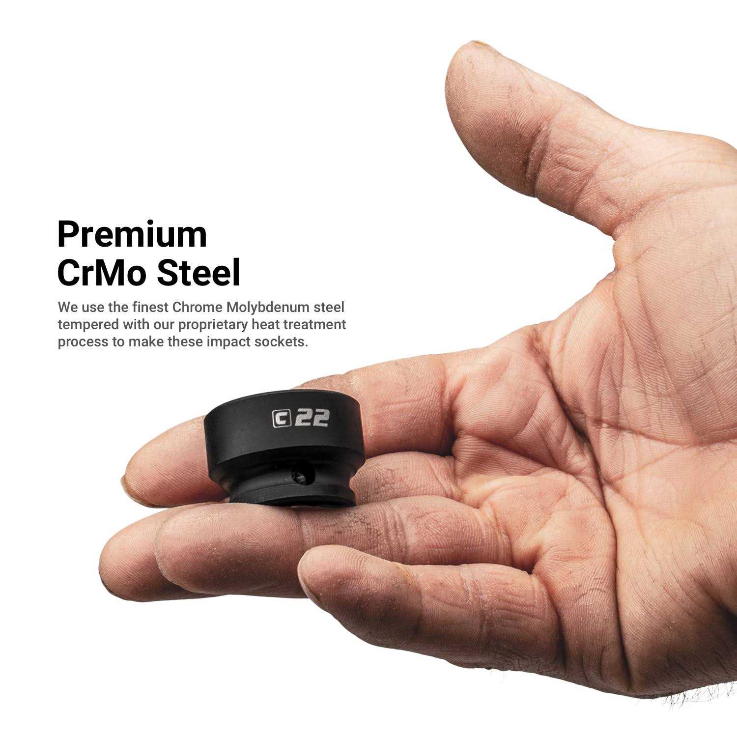 Capri Tools 3/8 in. Drive Stubby Impact Socket Set CP53425 - Image 3