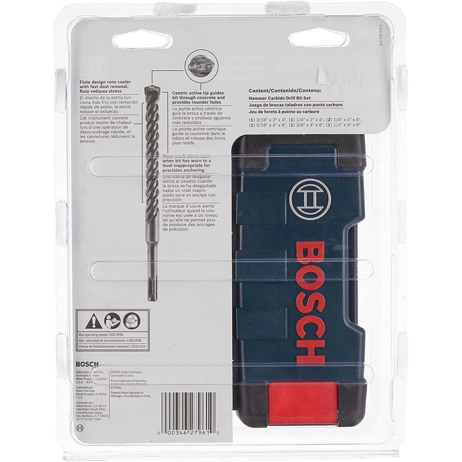 Bosch 7 Piece SDS-plus Rotary Hammer Drill Bit Set HCK001 - Image 3