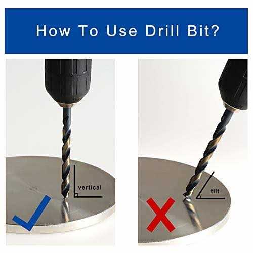 COMOWARE Number Size Drill Bit Set 60pcs Jobber Length Drill Bits, Wire Gauge 1 to 60, Black and Gold Finish - Image 5
