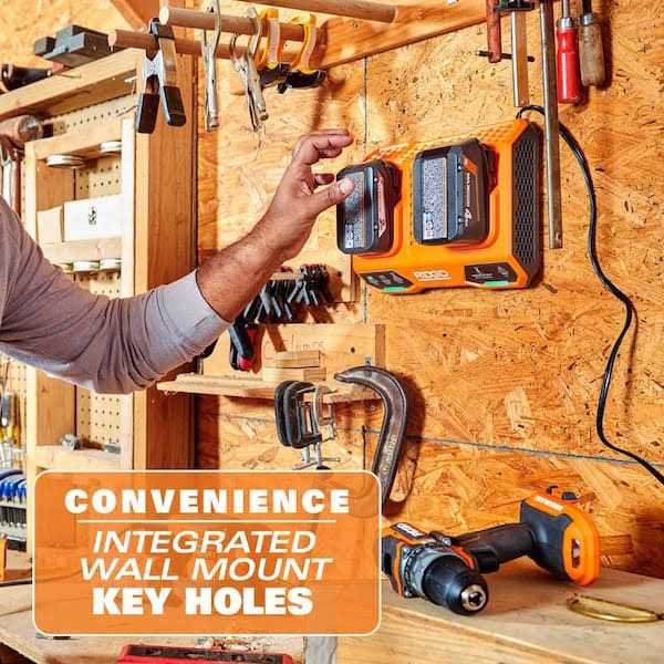 RIDGID 18V Dual Port Simultaneous Charger - Image 3