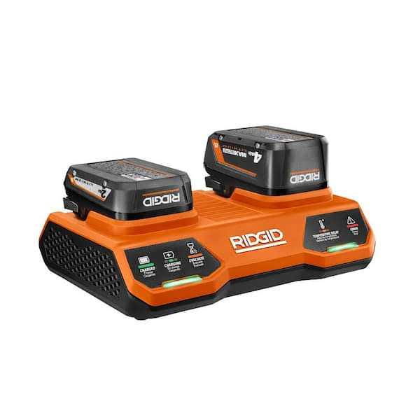 RIDGID 18V Dual Port Simultaneous Charger - Image 5