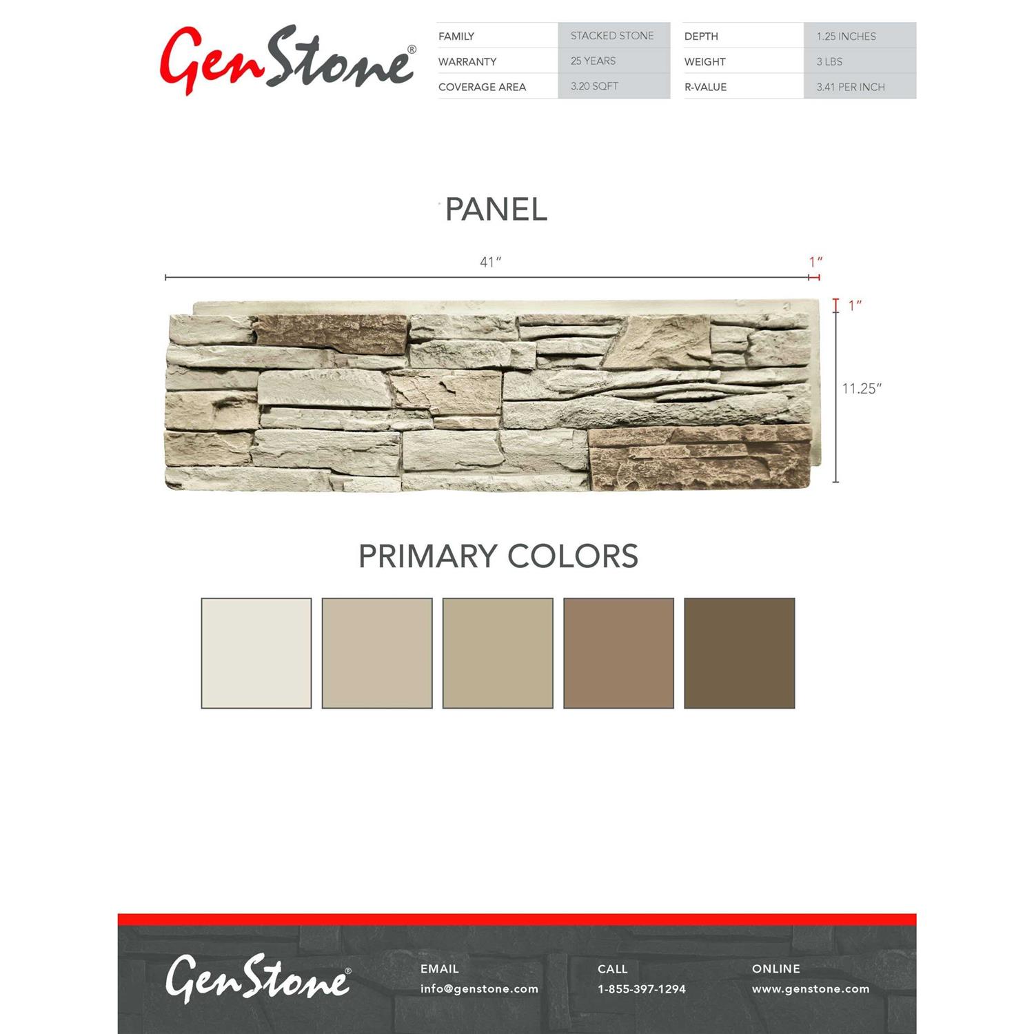 GenStone Faux Stacked Stone Panel - Image 3