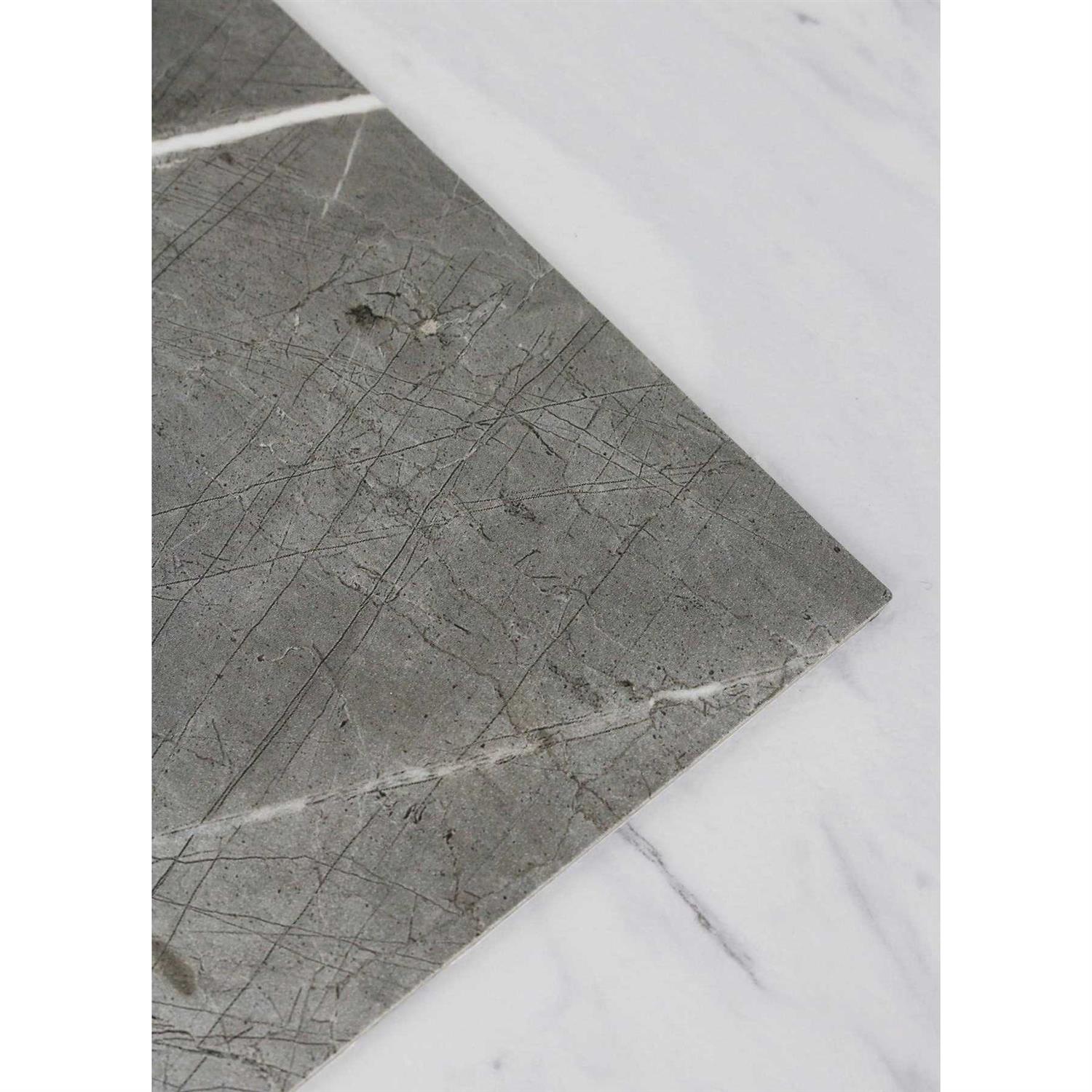 Chris Loves Julia Floorpops 12-in by 12-in Grey & White Marble Bonneville Peel & Stick Floor Tiles FP4421 - Image 4