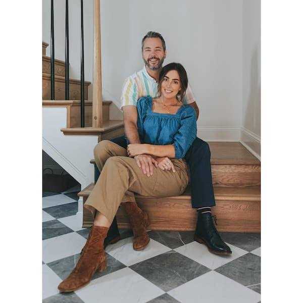 Chris Loves Julia Floorpops 12-in by 12-in Grey & White Marble Bonneville Peel & Stick Floor Tiles FP4421 - Image 3