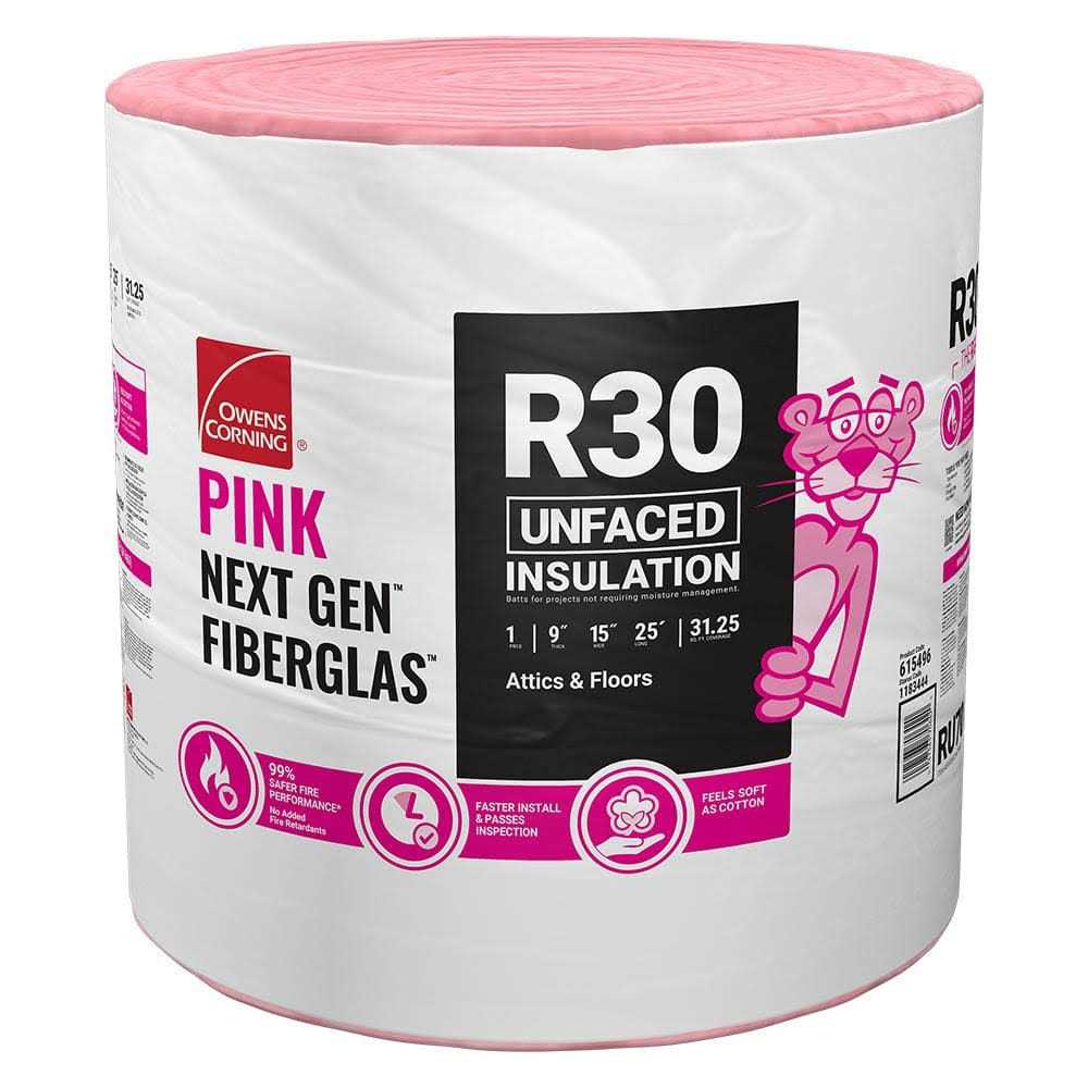 Owens Corning R 30 Unfaced Fiberglass Insulation Roll 15 in. x 25 ft - Image 2