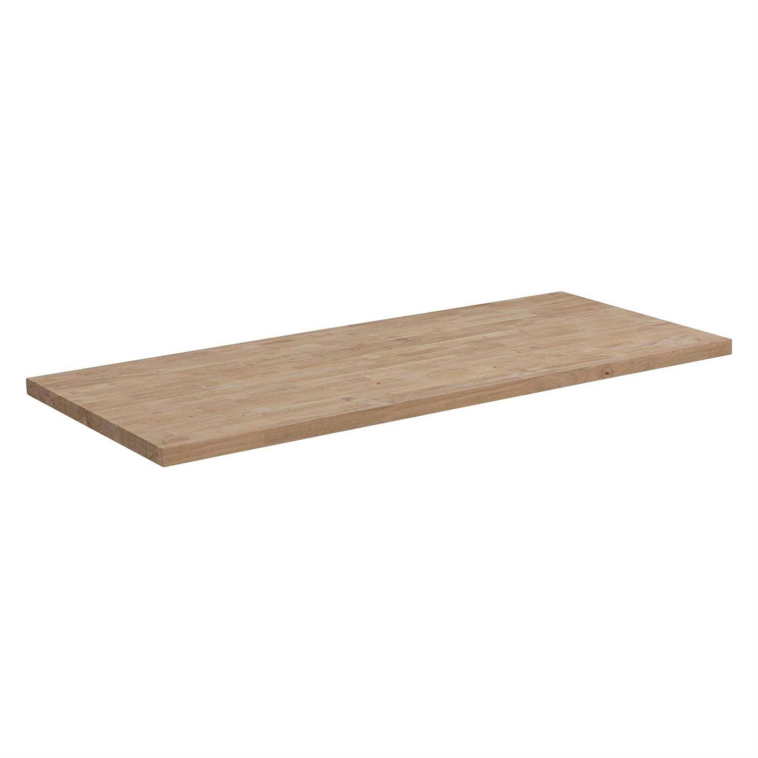 allen + roth Natural Straight Butcher Block Rubberwood Countertop AR1525FJRW-48 - Image 4